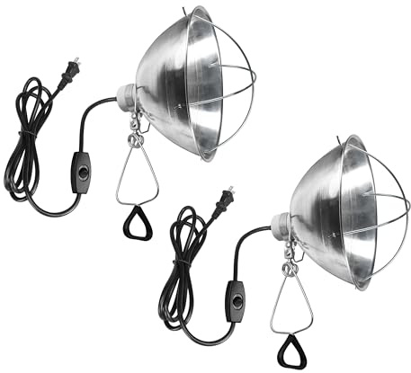 Simple Deluxe Adjustable Clamp Lamp with 10.5 Aluminum Reflector and Bulb Guard, 250W E26 Socket (Bulb Not Included), 6ft 18/2 SJT Cord,Silver