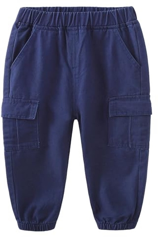 Pantalon Hiver Bébé Garçon Taille Elastique 1-5 Ans Pantalon Large Enfant Garcon avec Poche Printemps Chic Pas Cher Fashion Vêtement Garçon Confortable Casual Sport