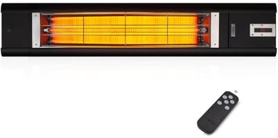 Veito Aero S - Calentador Calefactor por infrarrojos (2500 W, IP44, filamento de carbono, temporizador, para exteriores, montaje en pared/techo)