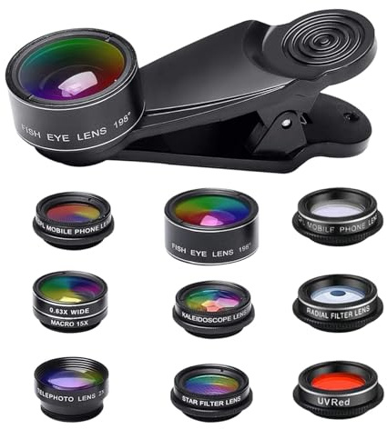 Kit d'objectifs d'appareil Photo pour téléphone Portable | Kit d'objectif d'appareil Photo de téléphone Portable, Objectif Grand Angle, Objectif Macro, Objectif fisheye | Accessoires pour Appareil | d'appareil Photo de téléphone Portable, Objectif Grand Angle, Objectif Macro, Objectif fisheye | Accessoires pour Appareil