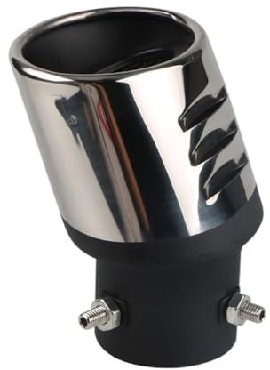 GFDSGRE Auspuffblenden Universal Auto Auspuff Schalldämpfer Endrohr Auslassdüse Endriemen Netz Auto Auspuffanlage Oval ID 60mm Edelstahl Auspuffblende