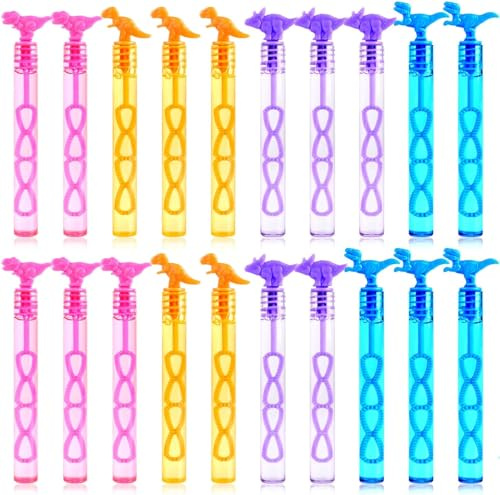 SULOLI Dinosaur Mini Bubble Wands 20 PCS Party Bag Fillers