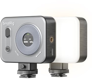 SMALLRIG Luz de Video LED Vibe P96 Pro, Luz de Cámara Portátil para Fotografía, Luz de Zapata Fría, CRI95+, 2500-6500K, 5 Efectos, Transmisión en Vivo, Color Negro 4660