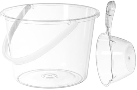 Zerodeko Vasca Per Lavare In Plastica Bacinella Trasparente E Pediluvio Per Immergere I Piedi Secchio Per Lavare Il Bucato Bacinelle Per Il Bucato Per La Pulizia Con Mestolo