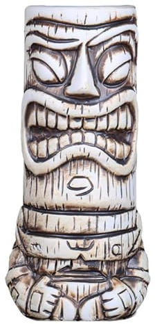 Amosfun Taza de Cóctel Saludable y Seguro Creativa de Cerámica de 530ml Vaso Redondo para Uso Prolongado en Fiestas y Bares