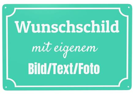 CCZUIML Schilder, Schilder Selbst Gestalten, Wunschtext Schild, Hausnummer & Straßennamen mit Text/Name/Bild/Logo/Schrift für Garage, Hotel, Parkplatz, Schule, Carport, Firma, Garten, Wohnadress