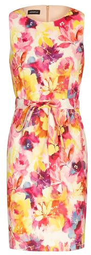 APART Fashion kort satinklänning, Rosa multicolor, 36