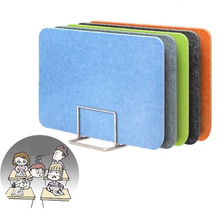 Akustischer freistehender Schreibtisch, Sichtschutz-Trennwand, geräuschreduzierend, Schreibtischplatte für Büro oder Klassenzimmer, schalldicht, Schreibtisch-Trennwand, Grau (60 x 30 cm)