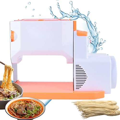 Máquina para Hacer Pasta Eléctrica, Máquina Automática para Pasta Fresca De 70 W con Cabezal Cortador De Abs De Fideos De 2 Mm, 4 Mm Y 9 Mm, 4 Espesores Ajustables