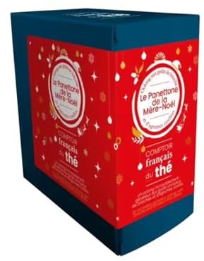 Thé, Oolong et Infusion de Noël en Sachets Mousselines - Comptoir Français du Thé - Maison Française - Thé Sachets Individuels (Panettone de la Mère-Noël)