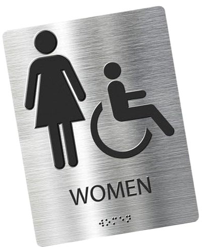 perfk Toilettenschild, Waschraumschild, Toilettenschild, Badezimmerschild für Männer und Frauen, öffentliche Toilette, Style B