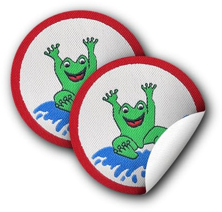 Seepferdchen® das 2er Frosch Abzeichen Set zum Aufkleben | Frosch Abzeichen | kinderleicht zum Aufkleben (2)