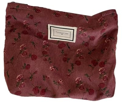 MIRKUZI Beauty Case,Borsa cosmetica, borsa cosmetica in velluto a coste, borsa cosmetica multifunzionale, borsa cosmetica di grande capacità, borsa da toilette, borsa da toilette da viaggio