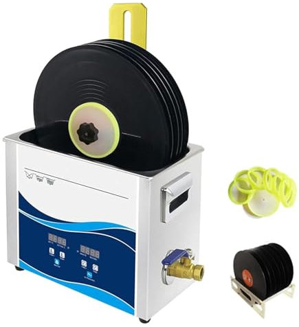 180W Ultrasonic Vinyl Record Cleaner, 6.5L Vinyl Record Cleaning System, Record Holder with Lift Function, Multiple Records Can Be Cleaned At The Same Time, No Objects Hurt, for 7inch/12inch Record