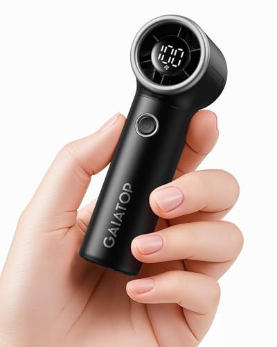 gaiatop Tragbarer Mini-Handventilator, 4000 mAh [15 Stunden max. Kühlung], persönlicher Turbo-Ventilator, Taschengröße, 1–100 verstellbare kleine Handventilatoren, Schreibtischventilator