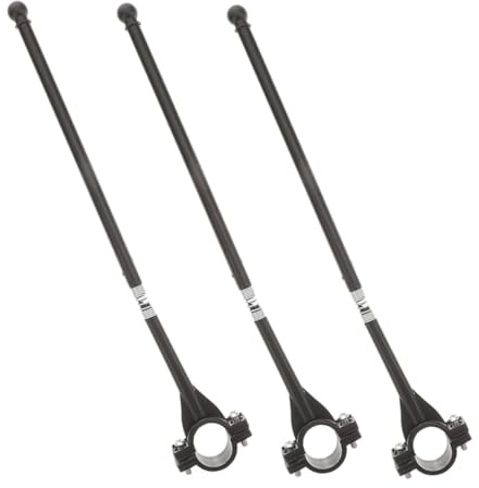 VICASKY 3Pcs Bike Flag Poles Bicycle Flag Holders for Handlebar Mount Stable Hardness Flagpoles for Enhanced Cycling Safety and Visibility Removable Design for Road Bikes and Scooters