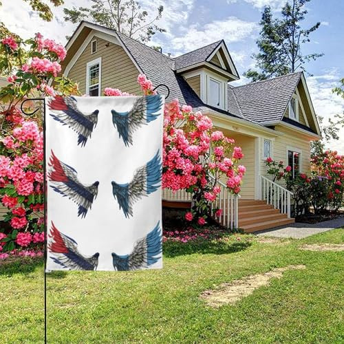 Bandera de Cuba y Guatemala con alas, doble cara, 28 x 40 pulgadas, decoración para exteriores