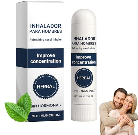 Männer Inhalator, Complex Men's Nasal Inhaler, Nasal Stick natürliche Stärke, Tragbare Naseninhalator, Inhalierstift für die Nase, Nasenstift stellt Energie & Vitalität Wieder Her, Bietet Komfort
