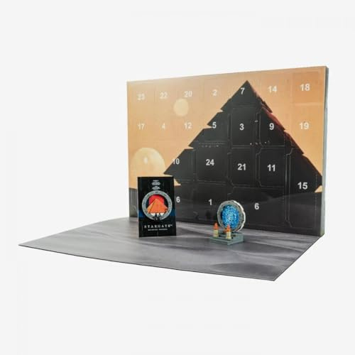 BlueBrixx Pro Stargate Film 1994 Adventskalender, Sci-Fi Bauset für Erwachsene und Kinder, Klemmbausteine-Set aus 1030 Teilen, Baue ikonische Szenen aus dem Stargate Film 1994, 108793