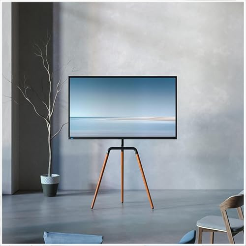 HYJYGM Tripod TV Bracket - Tripod Easel TV Stand for 32-65 Inch LCD Sn Flat Curved Sn, Height Adjustable Studio TV Display Stand, for Bedroom, Living Room, Corner, Up to 40kg