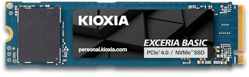 KIOXIA EXCERIA Basic – 2TB M.2 2280 NVMe SSD – PCIe 4.0, bis zu 7300/6800 MB/s Lesen/Schreiben – Internes Laufwerk für Notebook, Laptop, Desktop-PC
