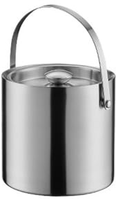 GEK208130 Eiseimer Doppelschichtiger Eiskübel aus Edelstahl mit Deckel for Cocktailbars, Gefrierschränke und Wein Eiswürfelbehälter(Groß)