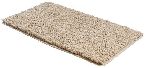 Comart - Tappeto Bagno Fluffy - Extra Assorbente Antiscivolo 50x90cm Beige