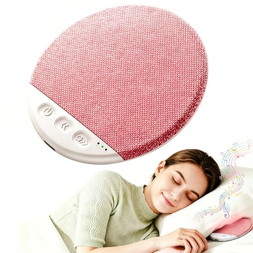 Kyduu Altoparlante Cuscino Bluetooth, Altoparlanti Da Cuscino, Speaker Bluetooth con Rumori Bianchi & Timer, cuscino altoparlante sotto il cuscino per dormire, Mini Cassa Bluetooth Portatile (Rosa)