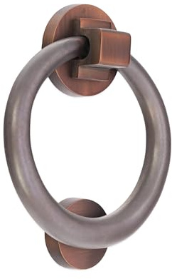 Infinity Decor Türklopfer aus massivem Messing, 110 mm, antikes Bronze-Finish, Premium-Qualität, Hand-Türklopfer für Eingangstür, Möbel