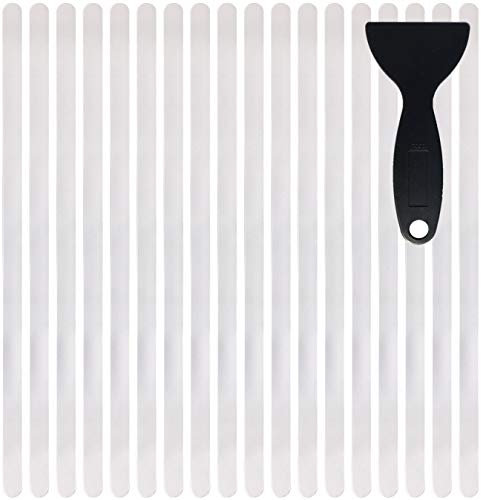 cocofy Anti Rutsch Streifen Aufkleber Treppe, transparent, XXL (75x3 cm), Sicherheit durch extra starken Halt, Treppenstufen Antirutsch innen Sticker - 18-Pack