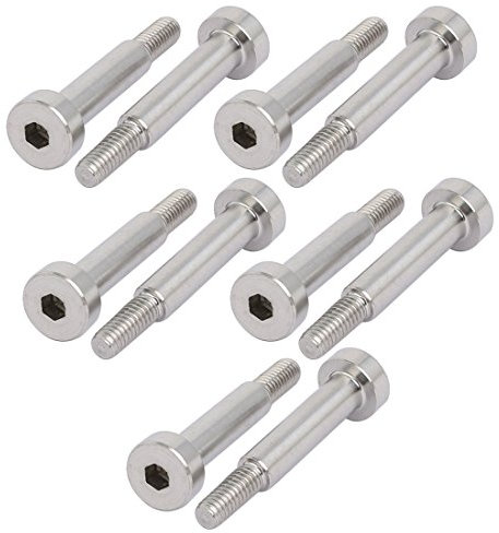 sourcing map 10Stk. 304 Edelstahl Schulter Bolzen 5mm Schulter Dmr. 20mm Länge M4 Gewinde de