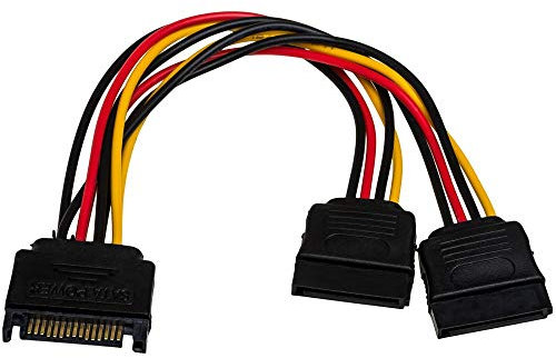 AKYGA AK-CA-31 SATA Stecker auf 2x SATA Buchse Adapter Kabel 2x 15cm
