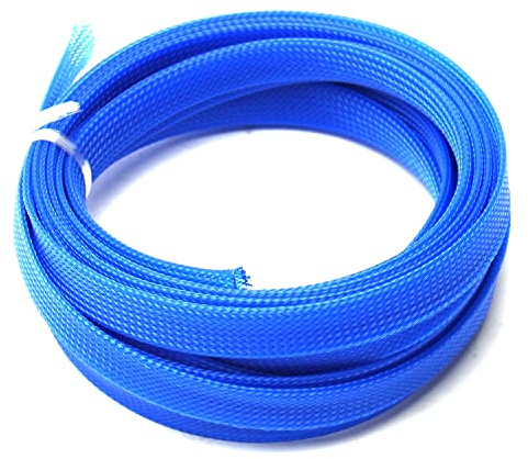 Othmro 1Pc Cable Tidy Sleeve, 5m Cable Protector, Desk Cable Management Cable Organizers Wire Tidy for TV/PC USB Cable, Pet Cable Protector, Blue (Width: 14mm)