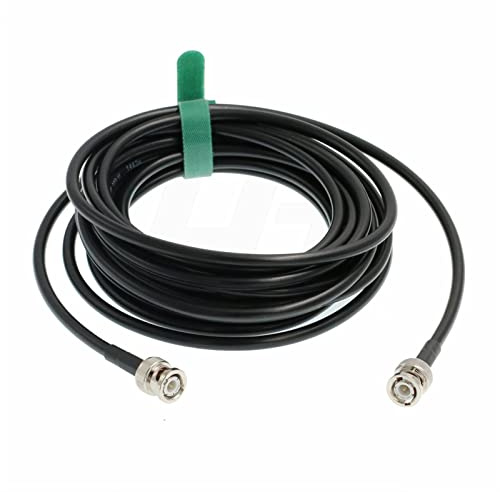 HangTon Cavo coassiale BNC maschio a BNC maschio SDI RG223 RF 50 Ohm, doppia schermatura, bassa perdita di segnale, per video dati GPS LAN/WAN (6 m)