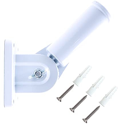 Tiardey White Multi-Position Flag Pole Mounting Bracket with Hardwares - Made of Aluminum alloy Adjustable stainless steel single hole base