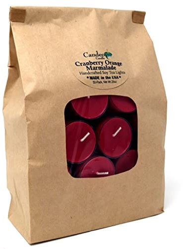 Mermelada de naranja y arándano, candelitas de soja perfumadas (mermelada de naranja y arándano, paquete de 50 unidades)