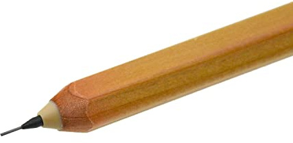 office box REF 31705 Sechseckiger Druckbleistift Wood, groß, 6 Stück, aus Holz mit Radiergummi, 6 Stück