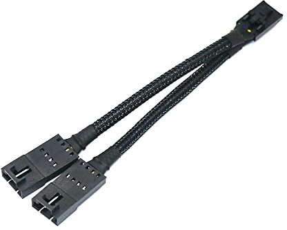 Angitu 10CM for Corsair RGB Fan Hub 3Pin 4Pin Splitter Adapter Cable for Corsair Lighting Node Pro Commander Pro Core to Standard ARGB 3-Pin 5V (4P female-2pcs 4P Male)