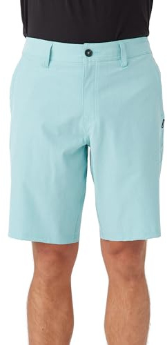O'NEILL Men's 21 Inch Reserve Heather Hybrid Shorts - Water Resistant Mens Shorts with Quick Dry Stretch Fabric and Pockets,Aqua Heather,30