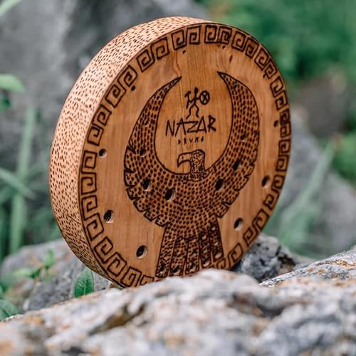 Kraftvoller Ozean-Sound | Regentrommel aus Holz | langer und weicher entspannender Klang | 100% handgefertigt aus Naturholz