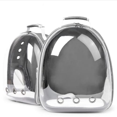 Katzen Rucksack Atmungsaktive Haustier-Tragetasche, Outdoor-Weltraumkapselrucksack, Katze und Kleiner Hundetransport Rucksack Haustier Rucksack (Color : Grijs)