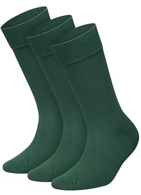 DillySocks Colourful Socks (Set of 3) | Coloured Socks for Men and Women Made of Organic Cotton and Sustainable Production, Green, 41-46