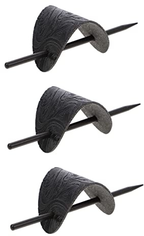 Beaupretty 3st Haarnadel Aus Leder Lederspange Mit Stock Haarspange Haarspangen Metall Keltischer Haarstock Haarspange Mit Stab Halter Clip Europäisch Und Amerikanisch Fräulein Holz