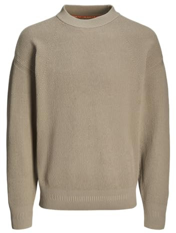 JACK & JONES Jcooutdoor Knit Mock Neck SN Maglione Lavorato a Maglia, Crockery, S Uomo