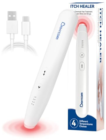 Berrcom Insect Sting and Bite Relief, Chemical-Free Treatment of Insect Bites for Symptom Relief from Itching and Swelling, Rechargeable Bug Bite Healer for Mosquito Bites