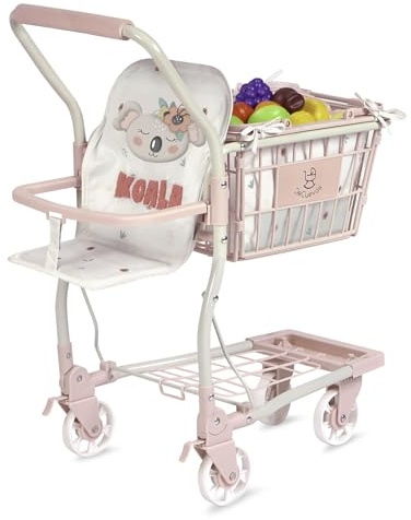 Carro de Supermercado Koala con Accesorios y Portabebé DeCuevas 52179