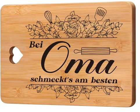 Apjielop Regalos para Abuelas, Tabla de Cortar de Bambú, Tablas para Picar