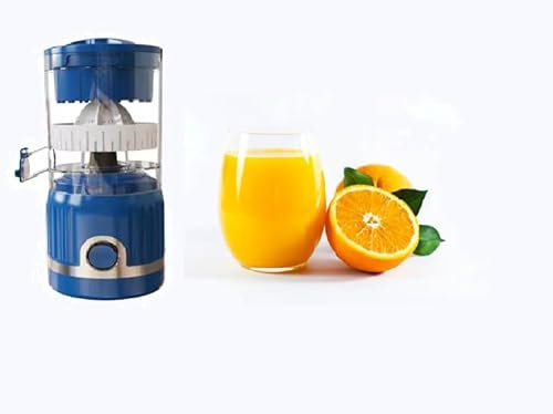 Electric Juicer Rechargeable - Citrus Juicer Machines with USB and Cleaning Brush Portable Juicer for Orange, Lemon, Grapefruit (Blue)