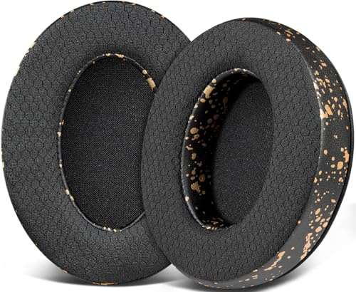 SOULWIT Tessuto a Rete Cuscinetti Auricolari Ricambio per HyperX Cloud 2/3/1/Flight/Stinger/Stinger2/Core/Pro, CloudX Stinger/Flight Series Cuffie | Anche per Cloud (Flight/Flight2/Stinger/Stinger2/Stinger 2 Core/Core), CloudX (Stinger/Flight) Headset