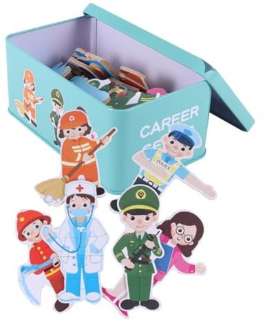 DRESSOOS 1 Schachtel Puzzles Für Kinder Lernspielzeug Kinder Rätsel Spielzeug Für Die Reise Puzzlematte Puzzlekleber Pädagogisches Spielzeug Holzspielzeug Puzzles Aus Holz Bambus